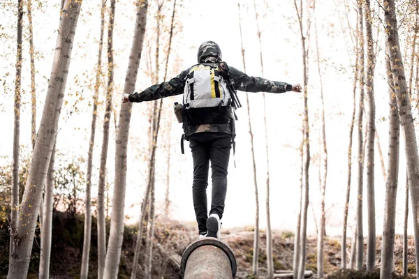 Young Backpacker Man Hiker — Stock Photo, Image