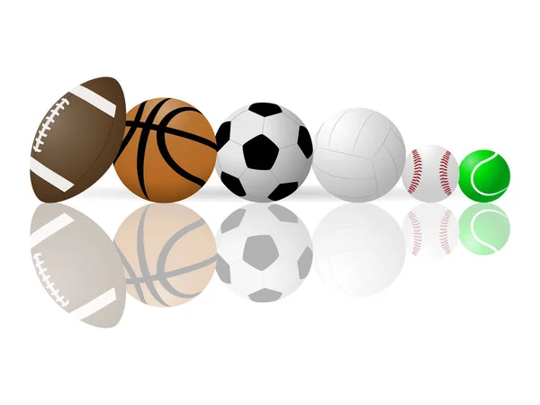 Imagen vectorial de pelotas deportivas . — Foto de Stock