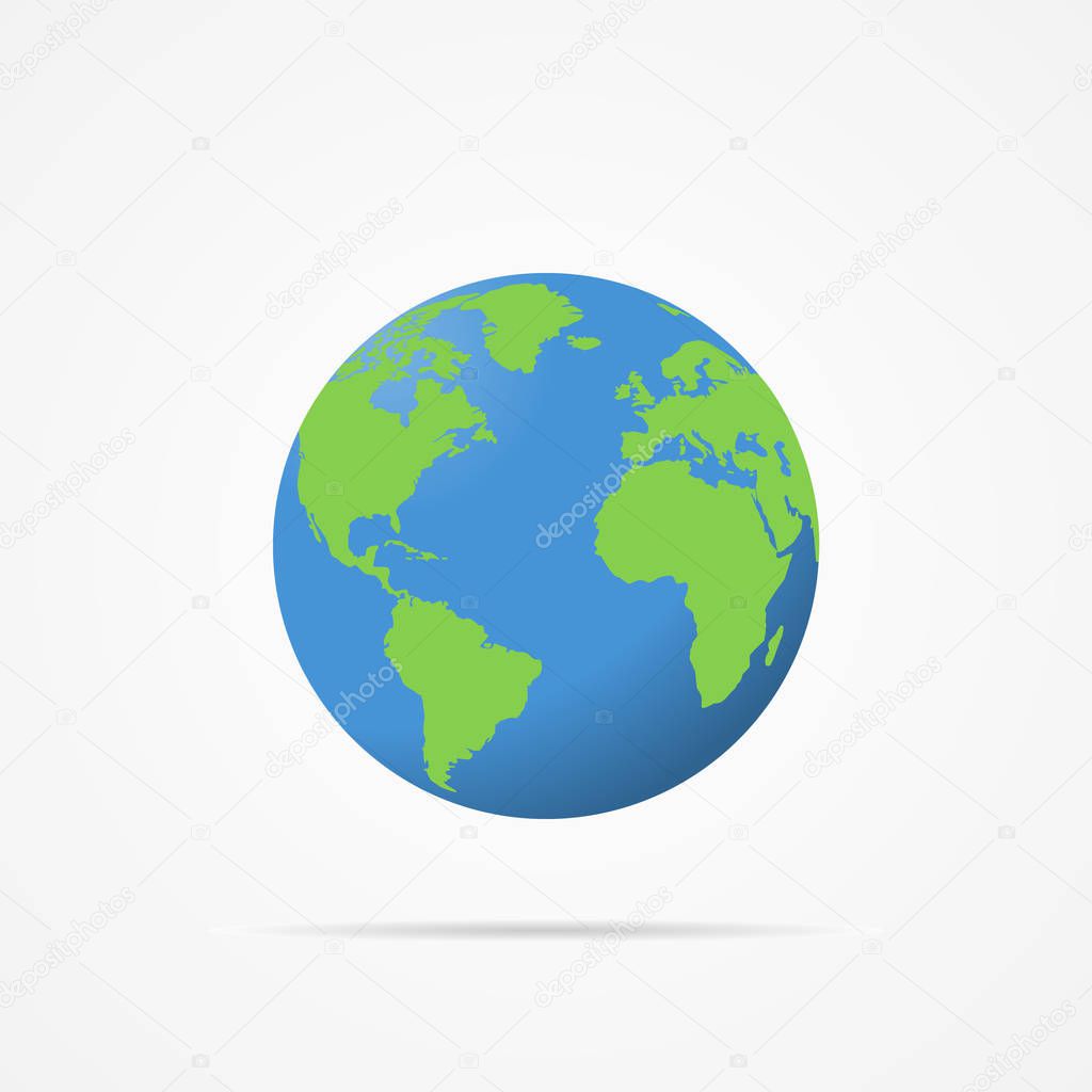Vector image of planet earth.