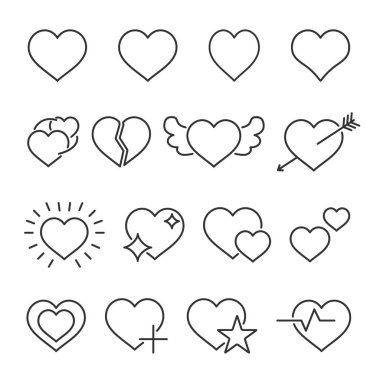 Kalpler satır simgeler vektör kümesi.