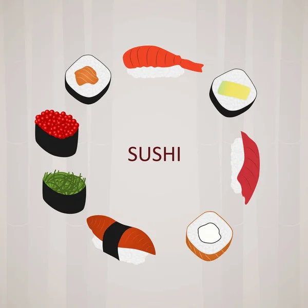 Vektorbild av sushi-logotypen. — Stock vektor