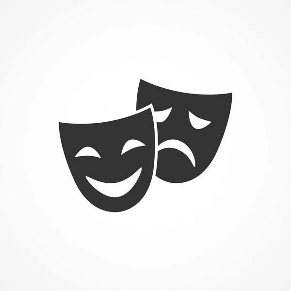 Imagem vetorial ícone teatro masks.Vector arte . — Vetor de Stock