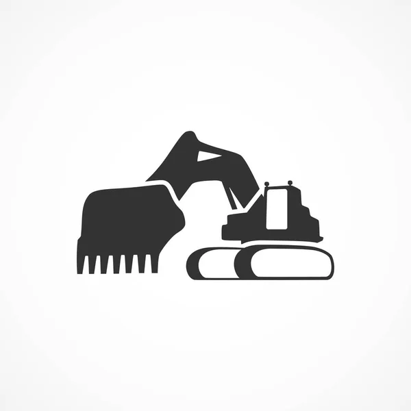 Vector image excavator icon. — Stock Vector