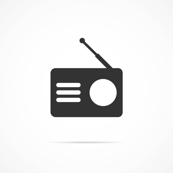 Imagen vectorial icono de radio . — Vector de stock