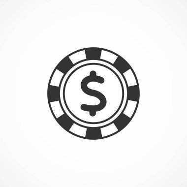 Vektör görüntü casino çip simgesi.