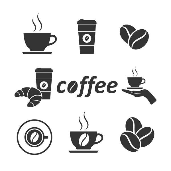 Vektor-Bild-Set von Kaffee-Symbolen. — Stockvektor
