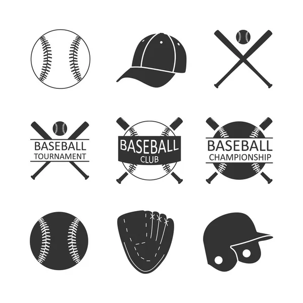 Ensemble d'image vectorielle logo baseball . — Image vectorielle