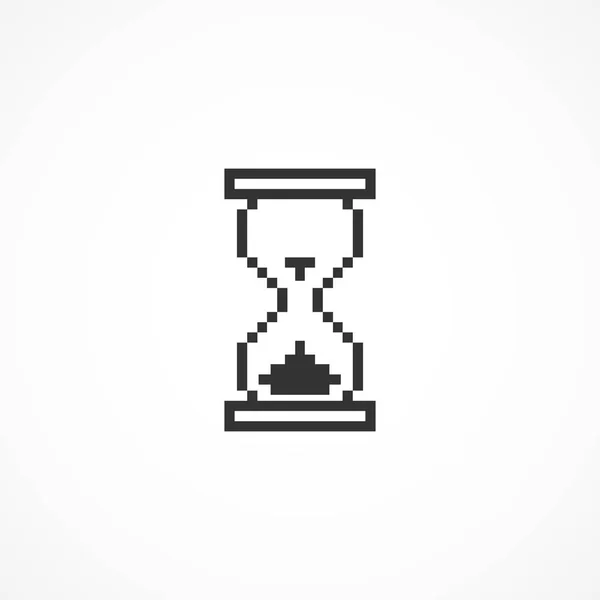 Imagen vectorial de un icono de reloj de arena pixelado . — Archivo Imágenes Vectoriales