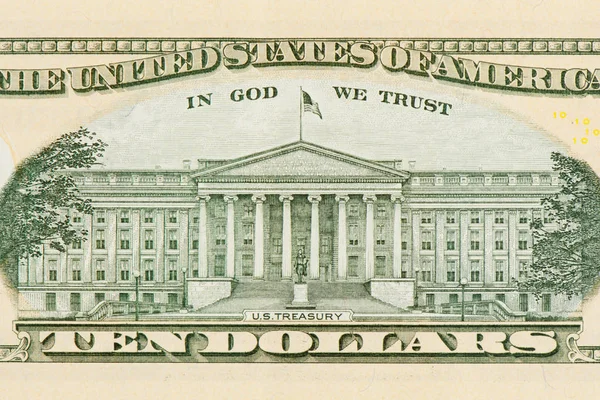 Detail na nás dolarových bankovek — Stock fotografie