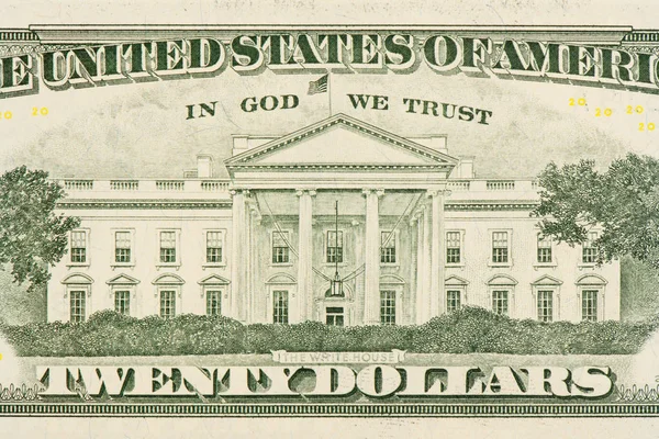 Detalhe sobre notas de dólar americano — Fotografia de Stock