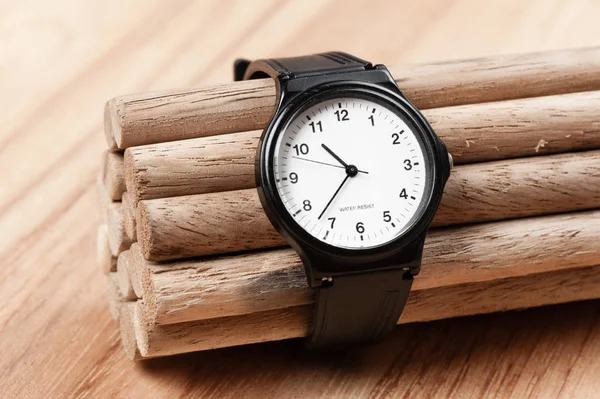 Plastic men wristwatch — Stock Photo, Image