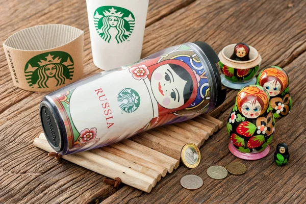 Starbucks russland tumbler — Stockfoto