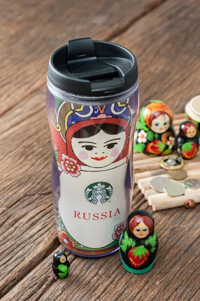 Starbucks russland tumbler — Stockfoto