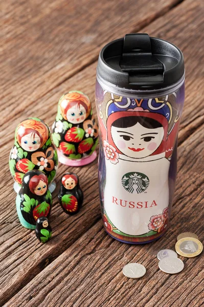 Starbucks russland tumbler — Stockfoto