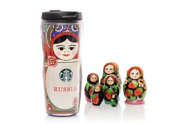 Starbucks russland tumbler — Stockfoto