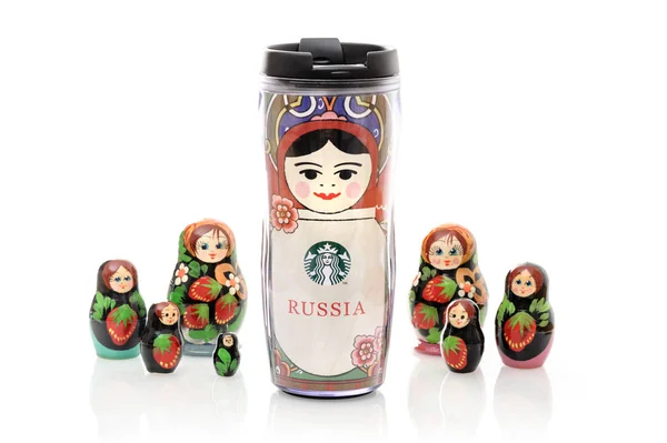 Starbucks russland tumbler — Stockfoto