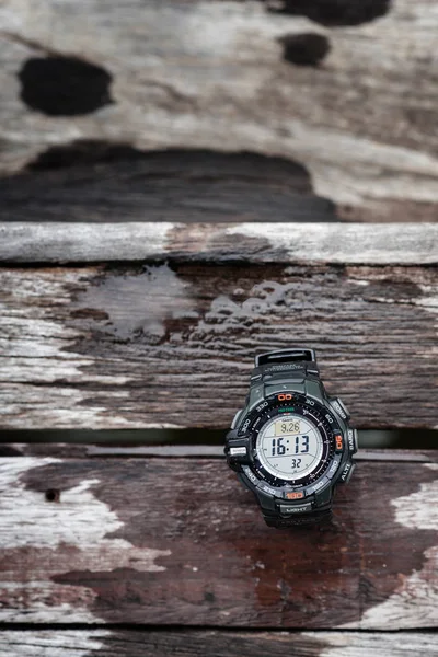 Zwarte digitale horloge — Stockfoto