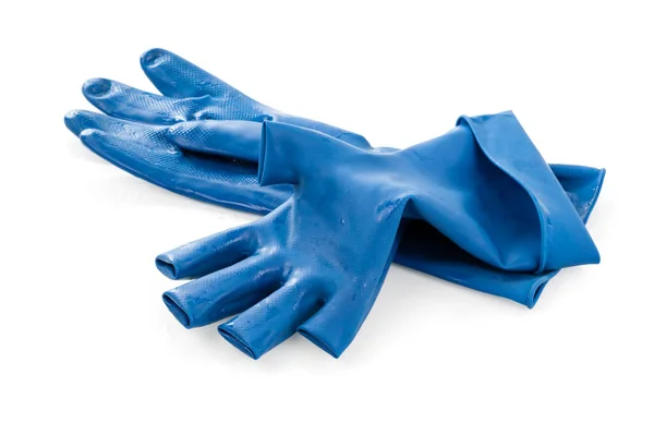 Blauer Gummihandschuh — Stockfoto