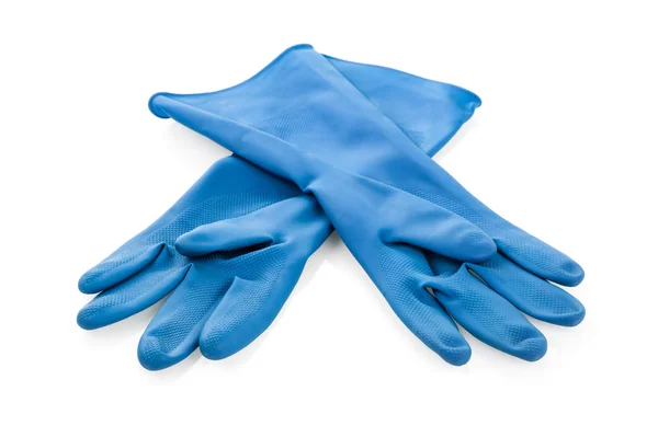 Μπλε καουτσούκ γάντι — Φωτογραφία Αρχείου