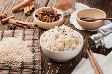 kahverengi pirinç pişmiş