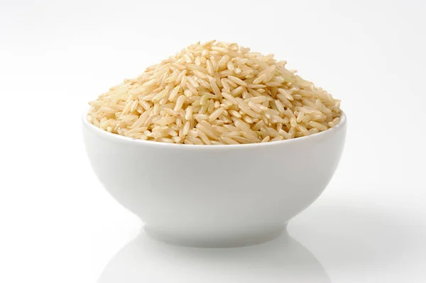 Кучка коричневого риса — стоковое фото