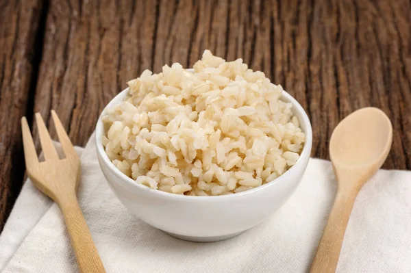 Vařené hnědé rýže — Stock fotografie