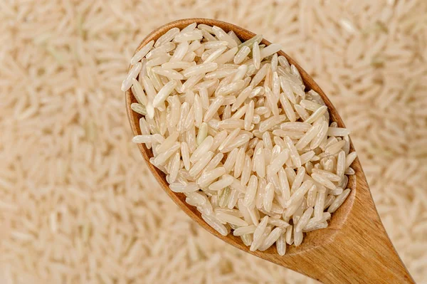 Кучка коричневого риса — стоковое фото
