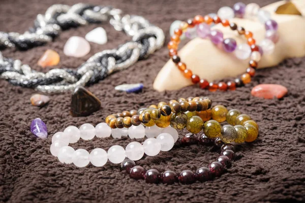 Semi-precious stones bracelet — Stock Photo, Image