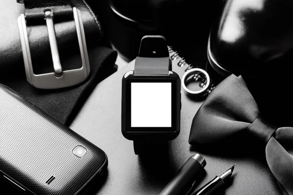 Zwarte slimme horloge — Stockfoto