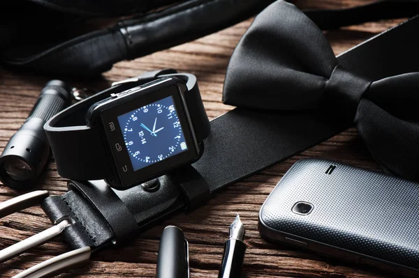Zwarte slimme horloge — Stockfoto