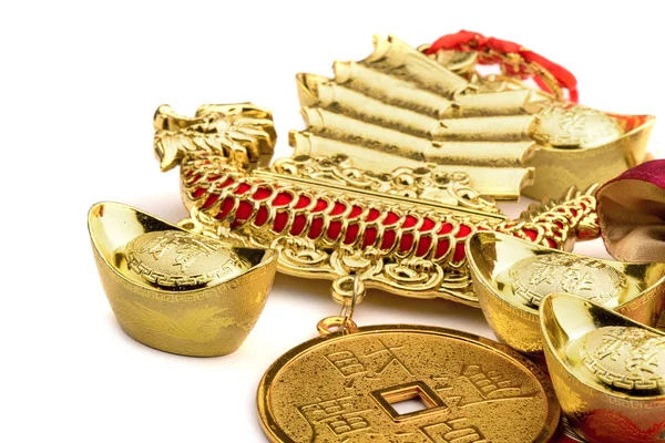 Chinese gold ingot Royalty Free Stock Images