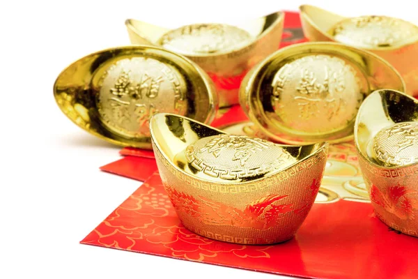 Chinese gold ingot — Stock Photo, Image