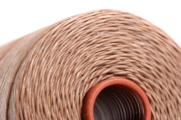 Brown waxed thread — Stock Photo, Image