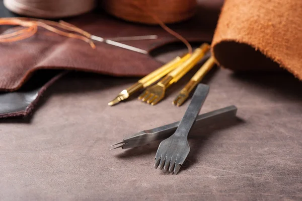 Tools for leather working — Stock Photo, Image