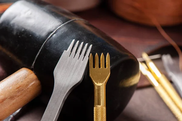 Tools for leather working — Stock Photo, Image