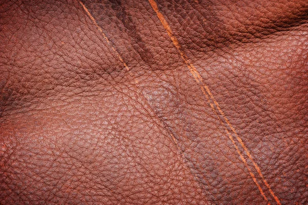 Texture in pelle marrone — Foto Stock