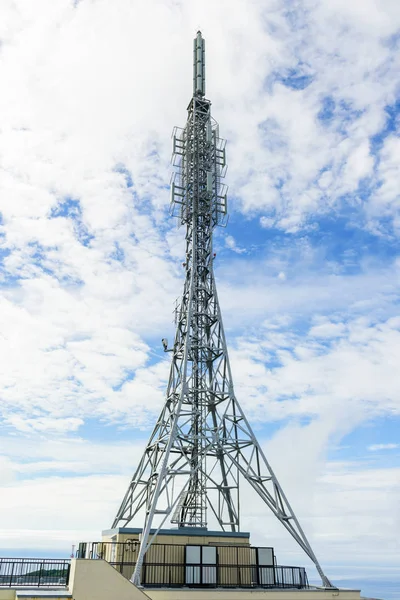 Wieża Telekomunikacyjna Antena Komunikacji Komunikat Wieży Nadajnika — Zdjęcie stockowe