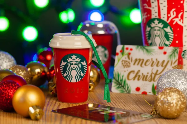 Starbucks souvenir à Noël — Photo