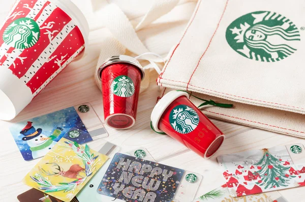 Lembrança Starbucks no Natal — Fotografia de Stock