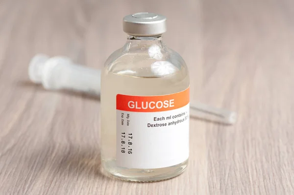 Flacon Fermé Glucose Pour Nutrition Parantérale Pour Hypoglycémie — Photo