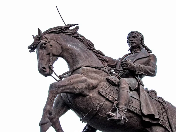 Bir binicilik ve bir kılıç tutan adam