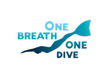 Monofin - bir nefes, bir dalış ile Freediver.