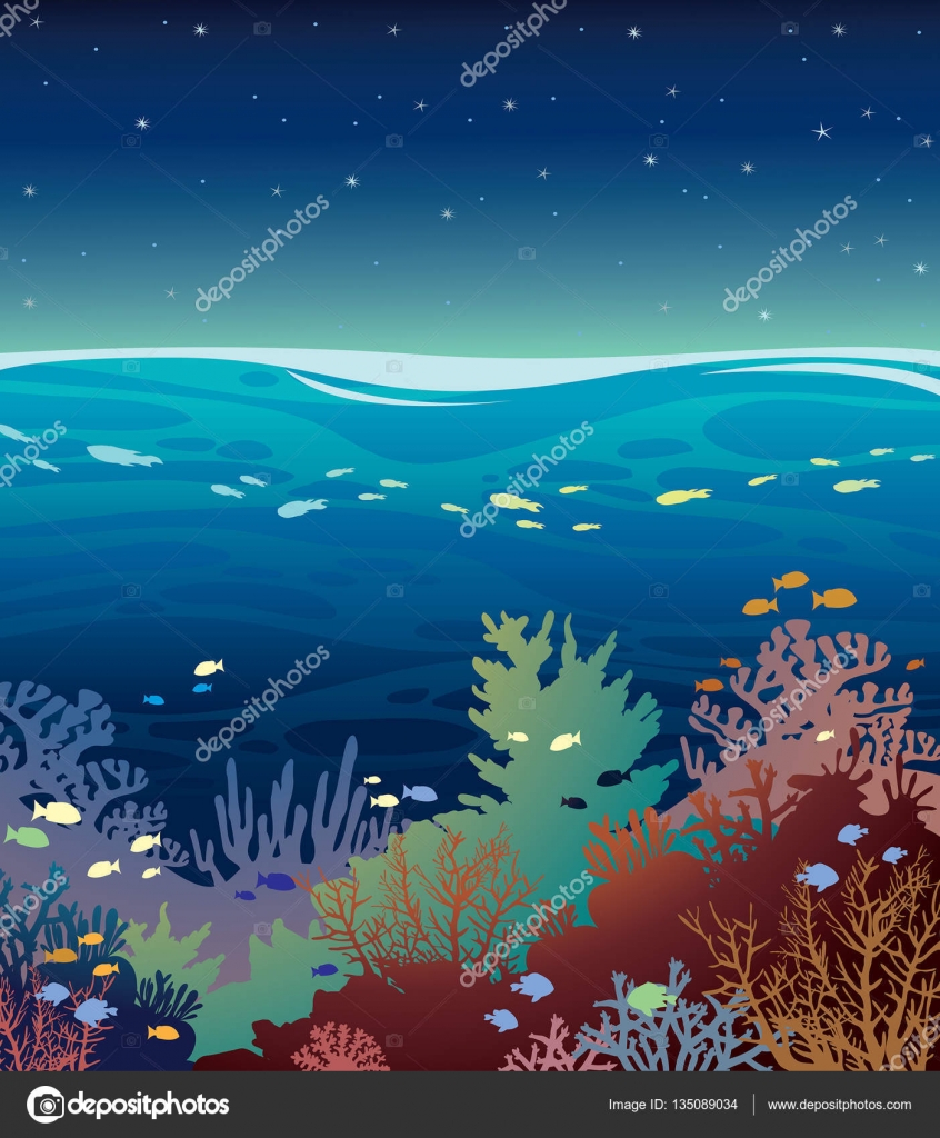 Vie Sous Marine En Mer Avec Des Poissons Image Vectorielle Natuska C