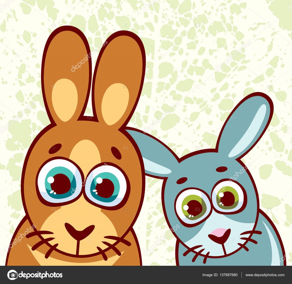 Bunny Family Cartoon Rabbits Stock Vector C Natuska 137687680