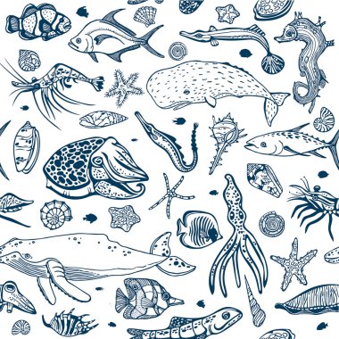 Deniz hayvan ile Seamless Modeli.