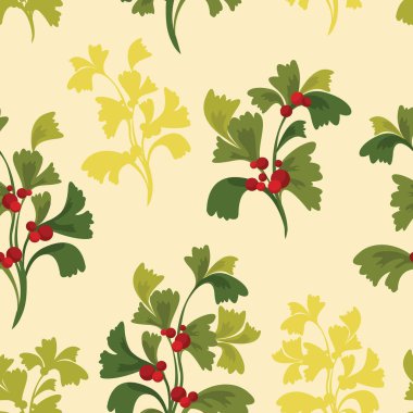 yeşil bitkiler ile Seamless Modeli. 