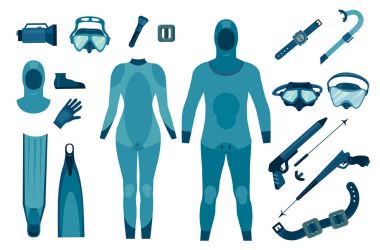 Balık avı malzemeleri. Sualtı avcısı.