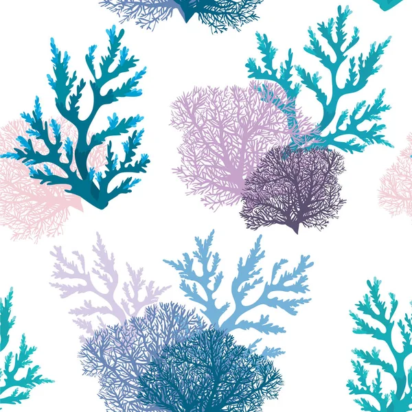 Seamless pattern with coral reef. — Stock Vector