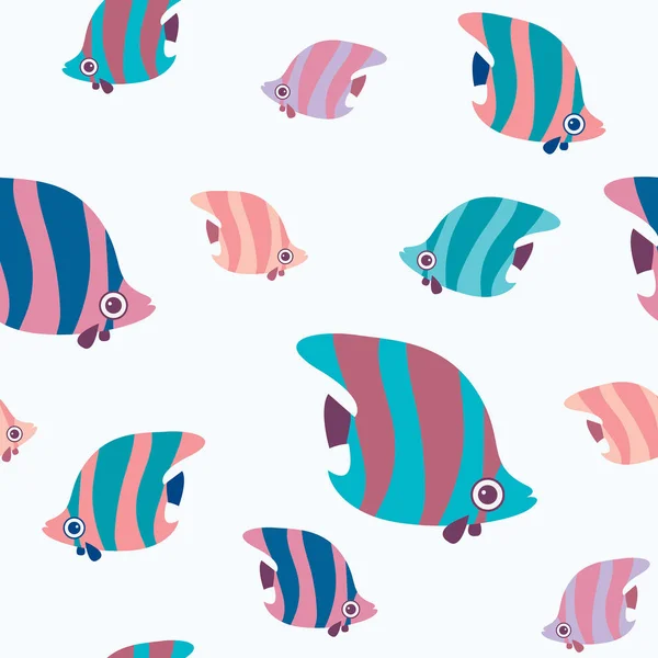 Modèle sans couture avec des poissons papillons . — Image vectorielle