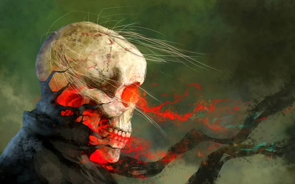 Скелет, Хэллоуин — стоковое фото